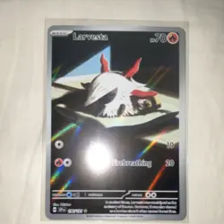 POKEMON LARVESTA 196/191 SV08 SURGING SPARKS ILLUSTRATION RARE HOLO BASIC 70HP - Image 1