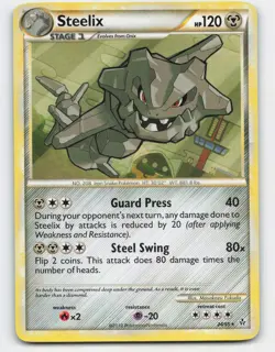 2010 Pokemon, Unleashed, #24/95 Steelix, Rare - Image 1
