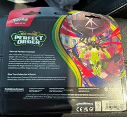 Pokemon Mega Evolution Perfect Order 3-Pack Blister (Chikorita Promo) - Image 5