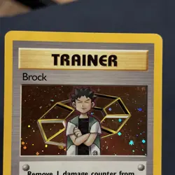 Pokemon TCG BROCK TRAINER 15/132 ☆ HOLO RARE GYM HEROES UNLIMITED LP-MP - Image 2