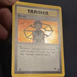 Pokemon TCG BROCK TRAINER 15/132 ☆ HOLO RARE GYM HEROES UNLIMITED LP-MP - Image 4