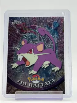 RATTATA 1999 TOPPS CHROME POKEMON TV ANIMATION SERIES 1 BLUE LOGO 19 Q0899 - Image 1