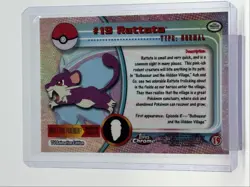 RATTATA 1999 TOPPS CHROME POKEMON TV ANIMATION SERIES 1 BLUE LOGO 19 Q0899 - Image 2