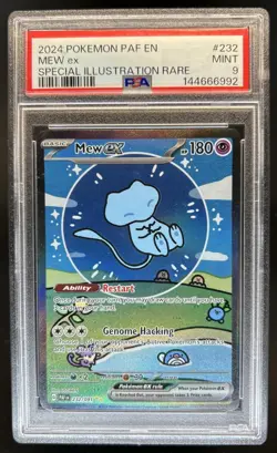 2024 Pokemon Paldean Fates Mew ex #232/091 PSA 9 - Image 1