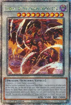 Yugioh! LP Tyrant Red Dragon Archfiend - MP24-EN043 - Quarter Century Secret Rar - Image 1