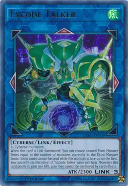Yugioh! LP Excode Talker - EXFO-EN038 - Ultra Rare - 1st Edition Lightly Played, - Image 1