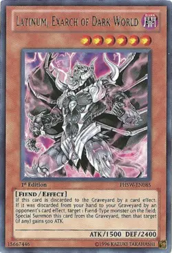 Yugioh! LP Latinum, Exarch of Dark World - PHSW-EN085 - Ultra Rare - 1st Edition - Image 1