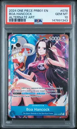 2024 ONE PIECE PRB01-PREMIUM BOOSTER ALT ART #078 BOA HANCOCK PSA 10 - Image 1