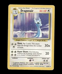 Pokemon Dragonair Base Set 18/102 Uncommon 80 HP English Card MP - Image 1