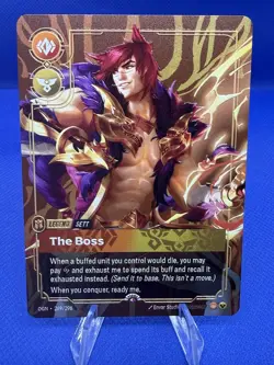 Riftbound METAL Card – Sett The Boss - Vegas Prize Wall Exclusive - Image 1