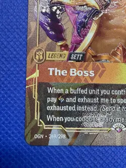 Riftbound METAL Card – Sett The Boss - Vegas Prize Wall Exclusive - Image 4