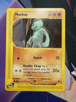 Pokemon TCG: Machop 117/165 (2002) Expedition • Non-Holo E-Reader Series Card - Image 1