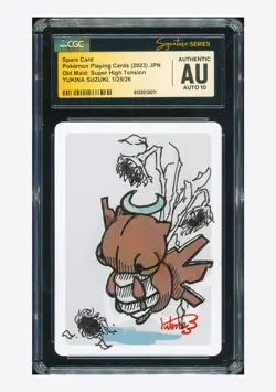 Pokemon CGC AUTH AUTO 10 Spare Card Yukina Suzuki 2023 Old Maid JPN - Image 1