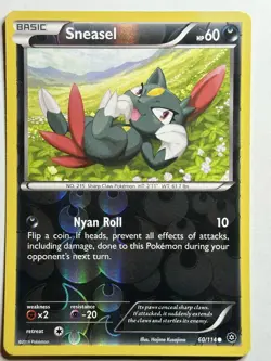 Sneasel XY - Steam Siege 60/114 LP-NM Pokemon card - Image 1