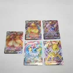 Pokemon VMAX Foil Lot - Eevee, Flareon, Vaporeon, Jolteon, Espeon - 5 Cards - Image 1