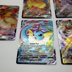 Pokemon VMAX Foil Lot - Eevee, Flareon, Vaporeon, Jolteon, Espeon - 5 Cards - Image 3
