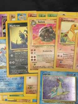 Vintage WOTC Pokemon Card Lot - LP/HP - Holo Rare Lapras - Charmander, Pikachu - Image 3