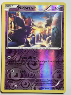 Nidoran M XY - Steam Siege 43/114 LP-NM Pokemon card - Image 1