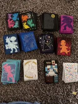 Pokemon Card Sleeve Lot 380+ & 20 Dividers Various Sets - Image 1