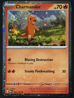 SWIRL Charmander - (Cosmos Holo) 004/165 Miscellaneous Cards & Products Holo NM - Image 2