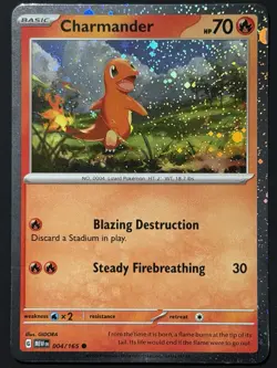SWIRL Charmander - (Cosmos Holo) 004/165 Miscellaneous Cards & Products Holo NM - Image 4