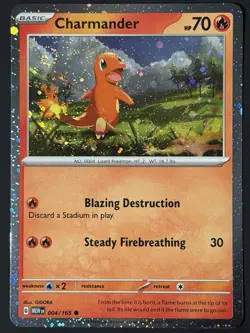 SWIRL Charmander - (Cosmos Holo) 004/165 Miscellaneous Cards & Products Holo NM - Image 5