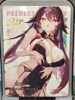 Hu Tao Numbered 021/050 Peerless Beauty 2 Card Goddess Story Anime Waifu Hit - Image 1