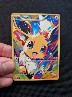 Eevee Holo Full Art Gold Rainbow Holo Custom Promo Art Card - Image 1