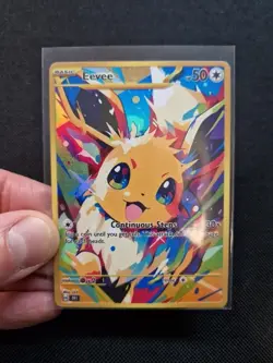 Eevee Holo Full Art Gold Rainbow Holo Custom Promo Art Card - Image 2