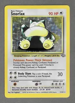SNORLAX Holo 11/64 Jungle Set Pokemon Card - Image 1