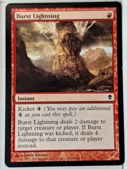 Burst Lightning - Zendikar - Magic the Gathering MTG Nice! - Image 1
