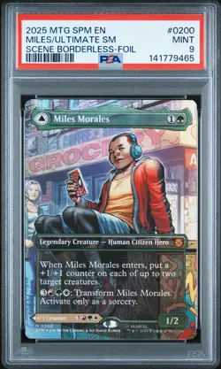 2025 MTG MARVEL'S SPIDER-MAN #0200 MILES MORALES/ULTIMATE SPIDER-MAN PSA 9 - Image 1