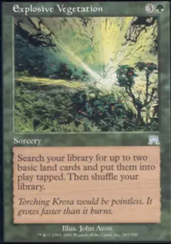 Explosive Vegetation - Medium Play MTG Onslaught - Image 1