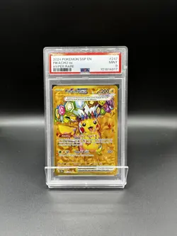 The Pokemon Company Pikachu ex Hyper Rare Holo PSA 9 Surging Sparks 247/191 2024 - Image 1