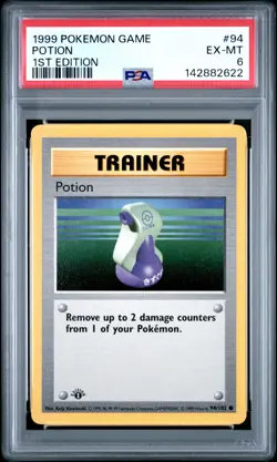 1999 POKEMON BASE SET 1ST EDITION #94 POTION PSA 6 - Image 1