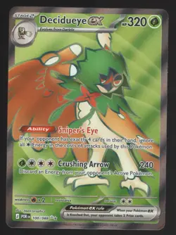 Decidueye ex Pokemon TCG Ultra Rare Holo 100/088 English NM-MT - Image 1