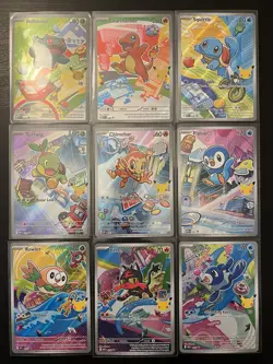 Pokemon 2026 First Partner Illustration Collection Series 1 Promo set (9 cards) - Image 1