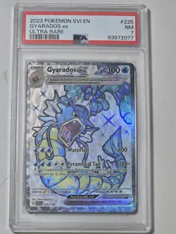 PSA 7 2023 Pokemon Scarlet & Violet Gyarados EX Full Art Rare 225 - Image 1