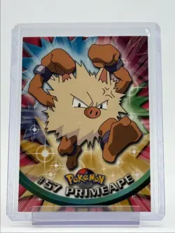 PRIMEAPE 1999 TOPPS CHROME POKEMON TV ANIMATION SERIES 1 BLUE LOGO 57 Q0899 - Image 1