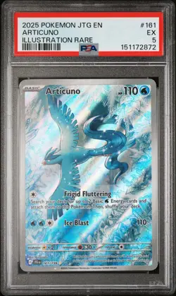 2025 POKEMON JTG EN-JOURNEY TOGETHER ILLUSTRATION RARE #161 ARTICUNO PSA 5 - Image 1
