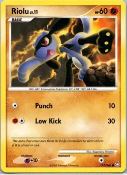 Pokemon TCG Riolu 117/146 Legends Awakened LP - Image 1