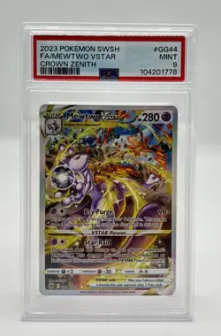 2023 Pokemon SWSH Crown Zenith Mewtwo VSTAR Galarian Gallery #GG44/GG70 PSA 9 - Image 1