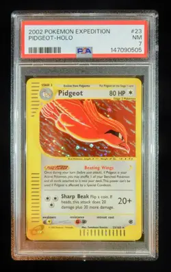 2002 Pokemon Pidgeot Holo Foil Expedition 23/165 PSA 7 - Image 1