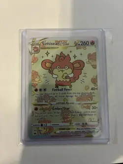 Pokemon Simisear VSTAR GG37/GG70 Crown Zenith Galarian Gallery Holo 260 HP - Image 1