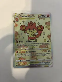 Pokemon Simisear VSTAR GG37/GG70 Crown Zenith Galarian Gallery Holo 260 HP - Image 2