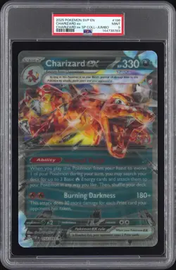 2025 POKEMON SVP EN-SV BLACK STAR PROMO JUMBO #196 CHARIZARD EX PSA 9 - Image 1