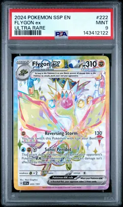 2024 POKEMON SSP EN-SURGING SPARKS ULTRA RARE #222 FLYGON EX PSA 9 - Image 1