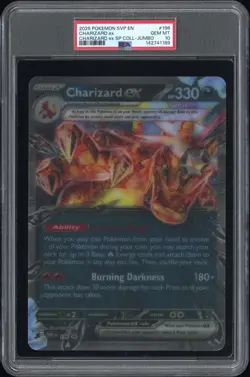 2025 POKEMON SVP EN-SV BLACK STAR PROMO JUMBO #196 CHARIZARD EX PSA 10 - Image 1