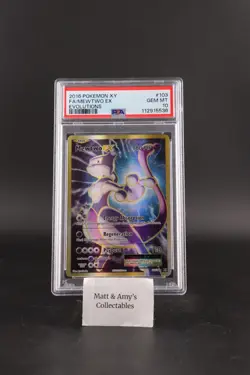 Pokemon XY Evolutions Mewtwo EX #103/108 2016 Full Art PSA 10 - Image 1