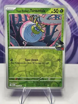 Team Rocket’s Tarountula 019/182 Reverse Holo Destined Rivals Pokemon NM - Image 1